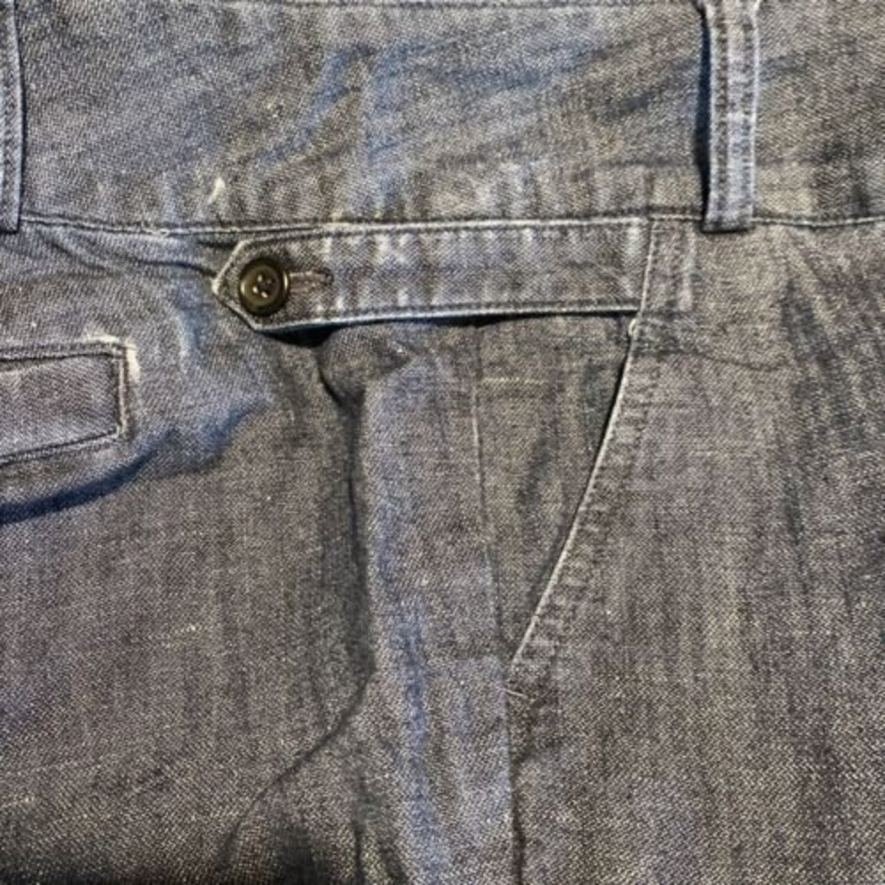 Lands' End Denim Wide Leg Dress Pants 12 - Picture 4 of 6